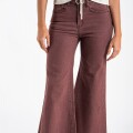 Imagen de Flare Wide Leg Lavado - Burdeos