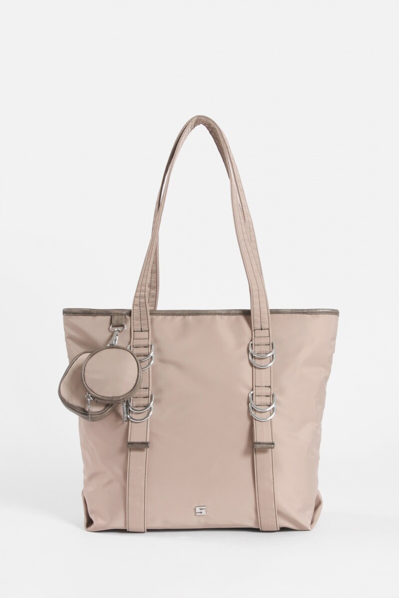 Shopper con monederos removibles beige
