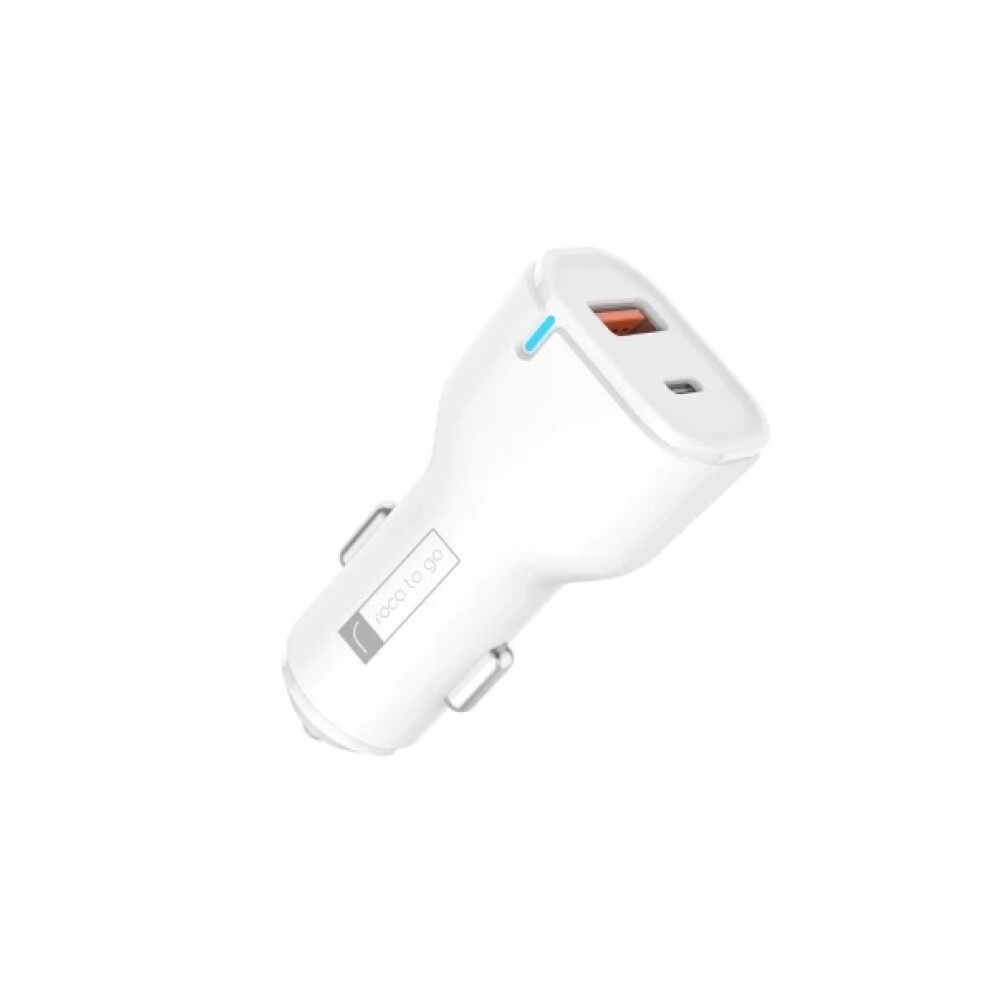 Cargador Auto Roca To Go 20W PD + QC3.0 CARGADOR INTELIGENTE AUTO ROCA TO GO 20W+QC 3.0 | USB A QC 3.0 + USB C/PD (SIN CABLE)