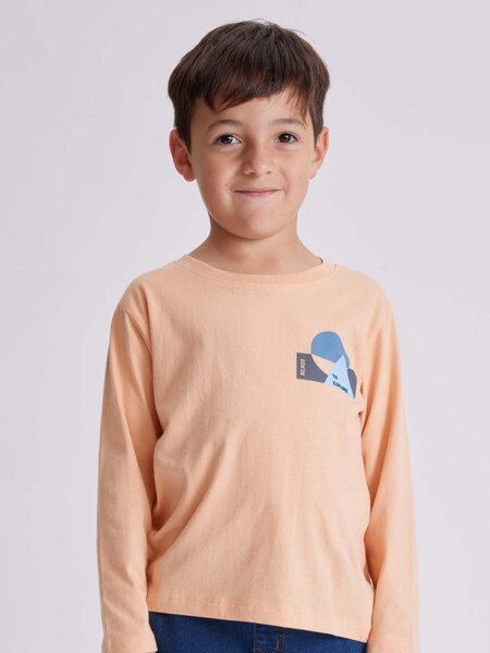Remera manga larga Salmón
