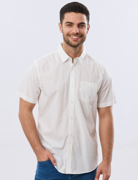 CAMISA LISA DE ALGODÓN Blanco
