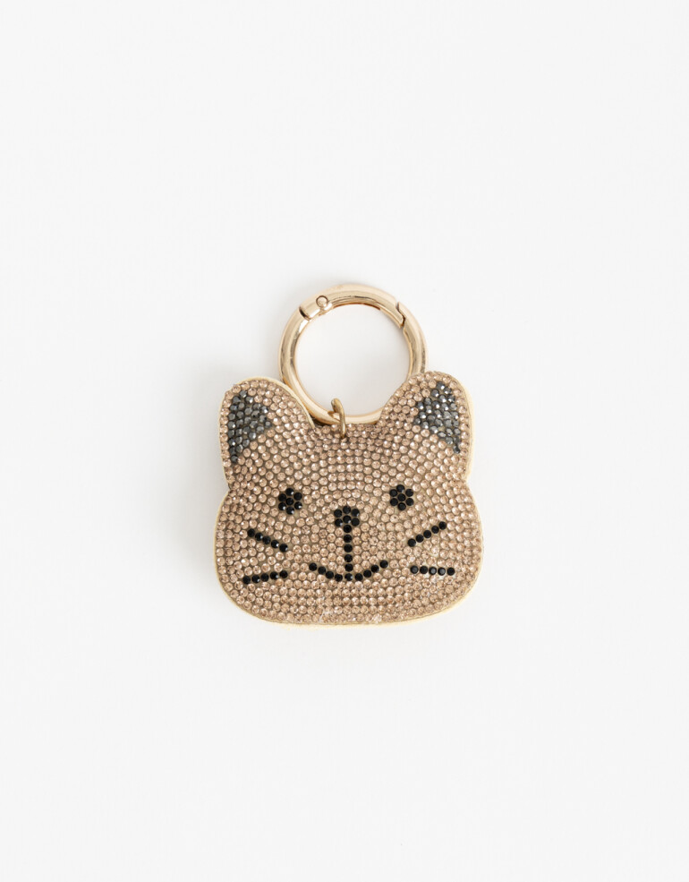 Llavero Strass Llavero Y Bag Charm Gato Strass - Combinacion Multicolor