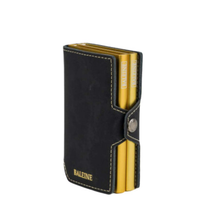 Billetera Baleine Double Kansas Golden Black
