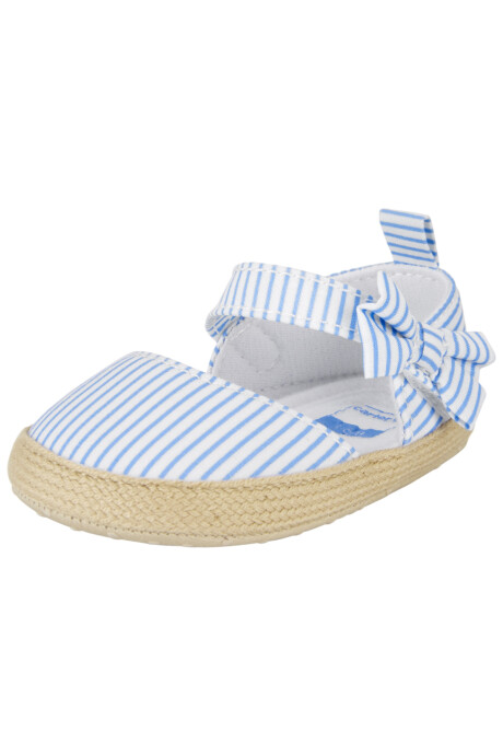 Sandalias con lazo diseño a rayas Sin color