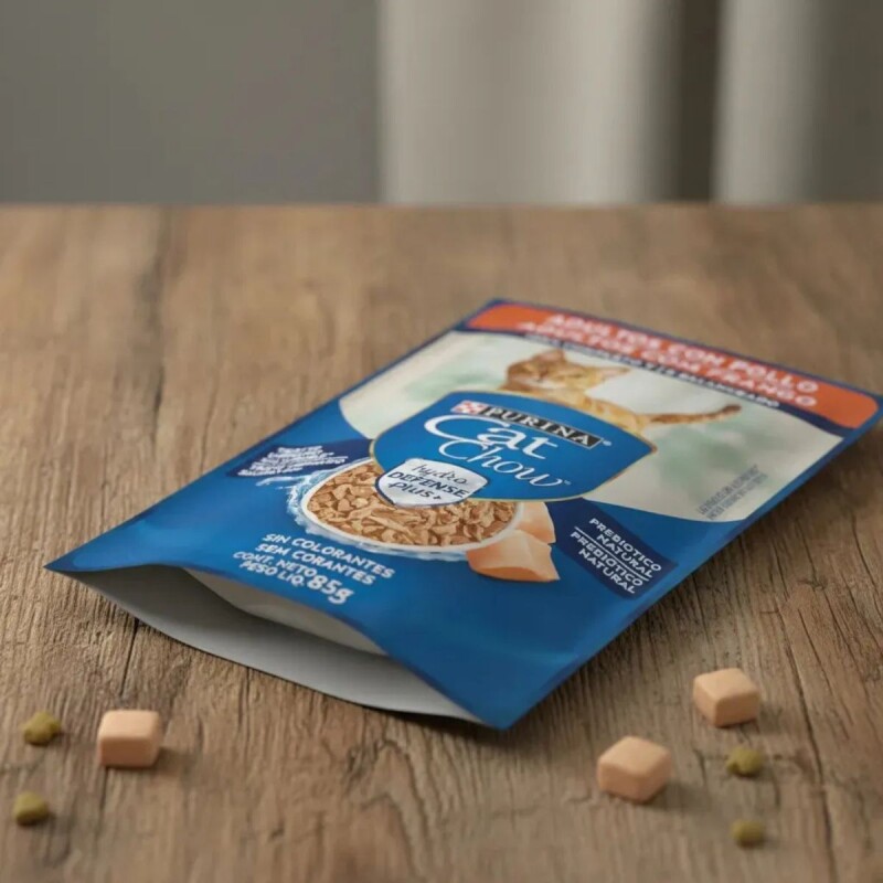 CAT CHOW EN SALSA ADULTOS POLLO 85 GRS CAJA X 15 UNIDADES
