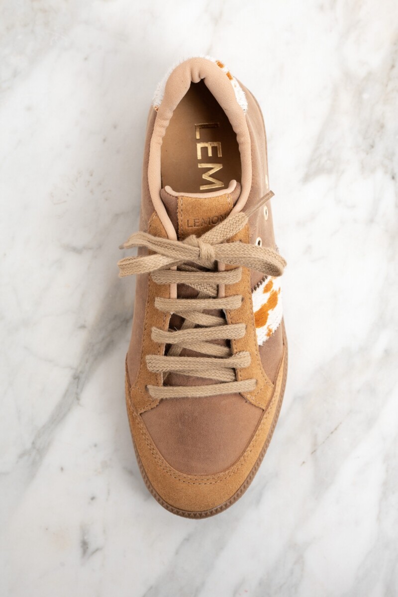 Zapatilla Gamuza Vaca Marron