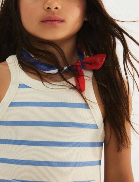 VESTIDO INFANTIL CON ESTAMPADO AZUL