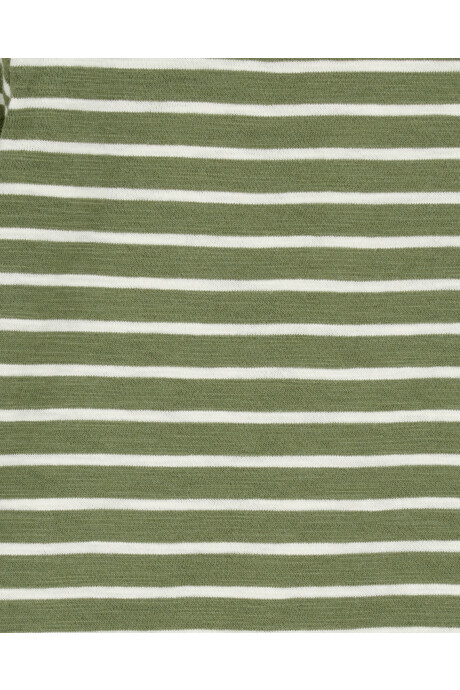 Body de algodón, manga larga, diseño a rayas Sin color