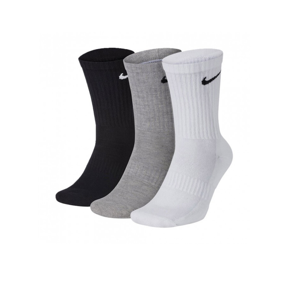 Medias Nike Everyday LTWT Crew - Black/White/Grey 