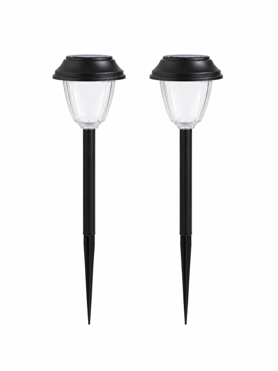 LAMPARA PARA JARDIN SET 2PCS - NEGRO 