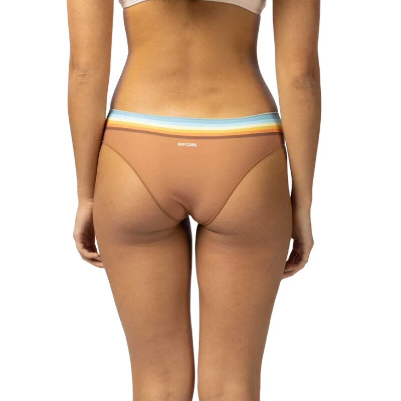 Bikini Rip Curl Sunrise Stripe Cheeky Hipster - Marron Bikini Rip Curl Sunrise Stripe Cheeky Hipster - Marron