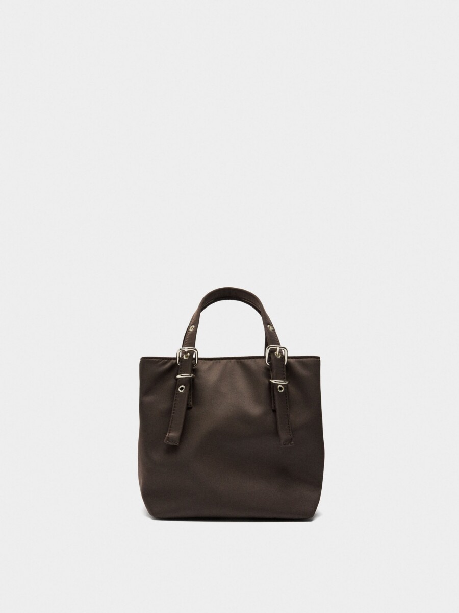 Bolso Tote De Nylon S marron
