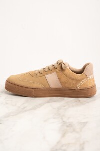 Zapatilla Combinada Gamuza Arena