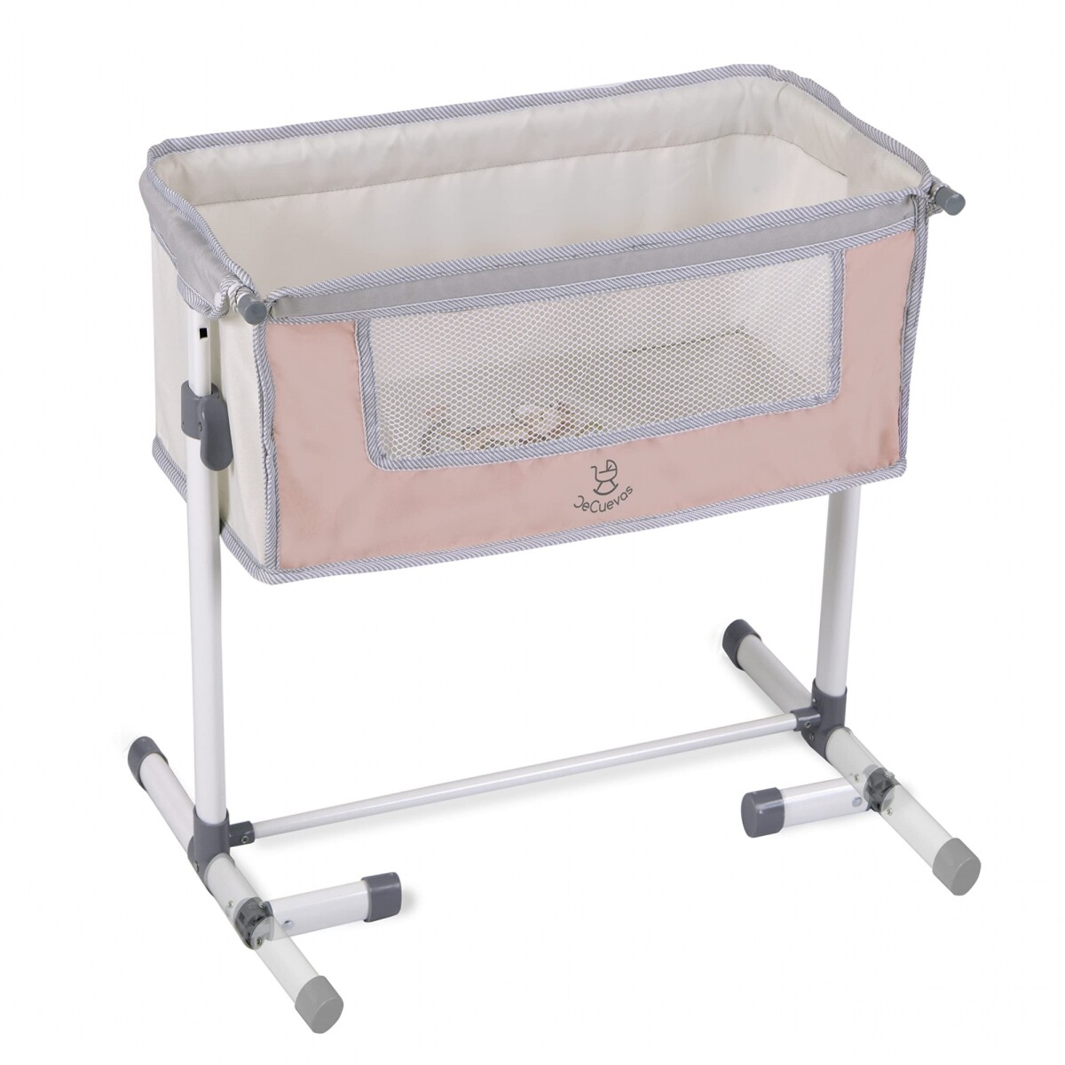 Cuna Muñeca De Cuevas Juguete Duerme Conmigo Altura Reguable - Variante Color Rosa Gris 