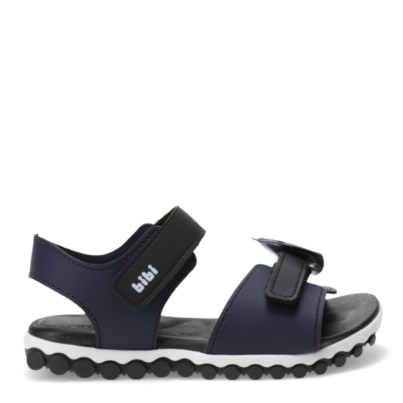Sandalias Infantiles Bibi Roller Tiburon Velcros Azul Marino - Negro
