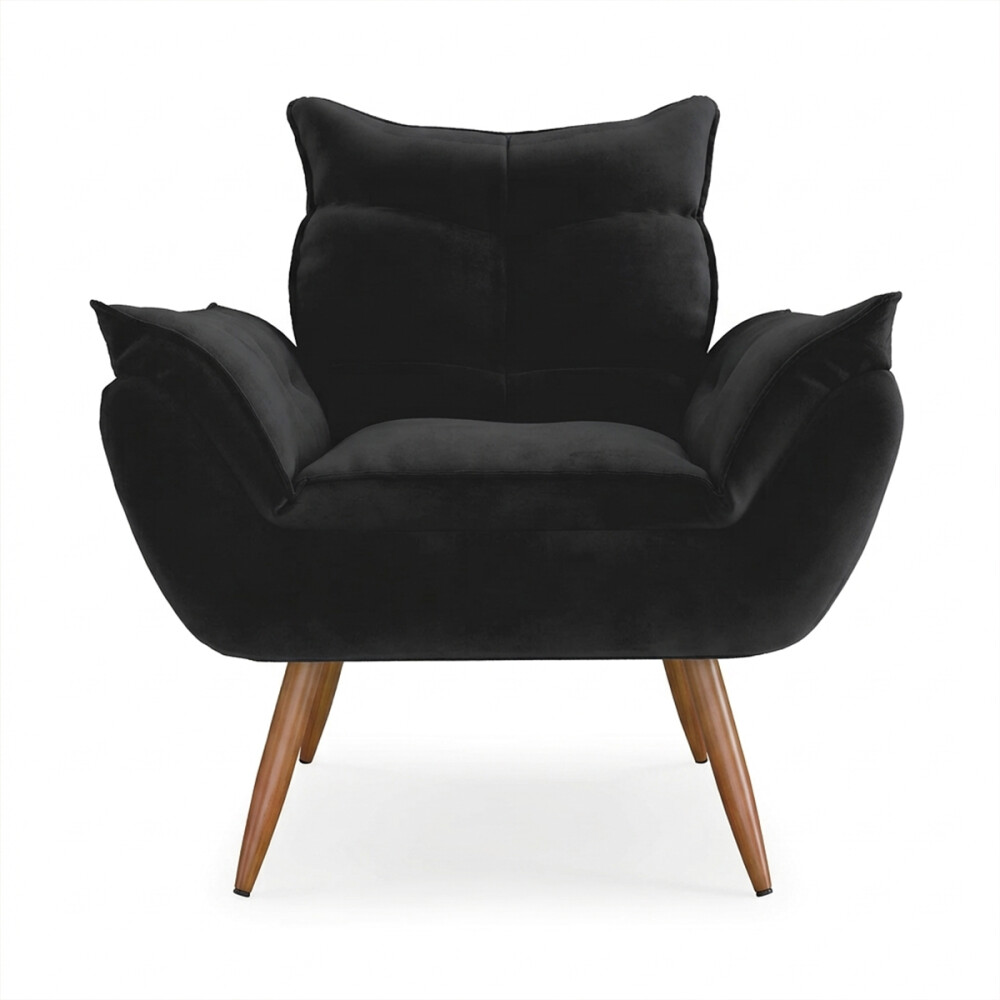 Sillón 1 cuerpo Poltrona Turin Negro
