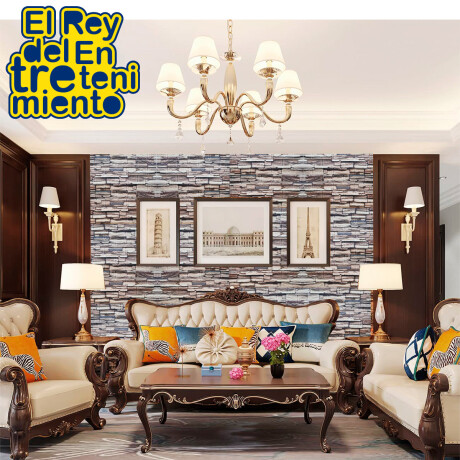 Set X10 Revestimiento Adhesivo Pared Madera Ladrillo Piedra