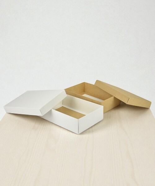 Caja Rectangular 16x23x6 cm REVERSIBLE BLANCO MADERA