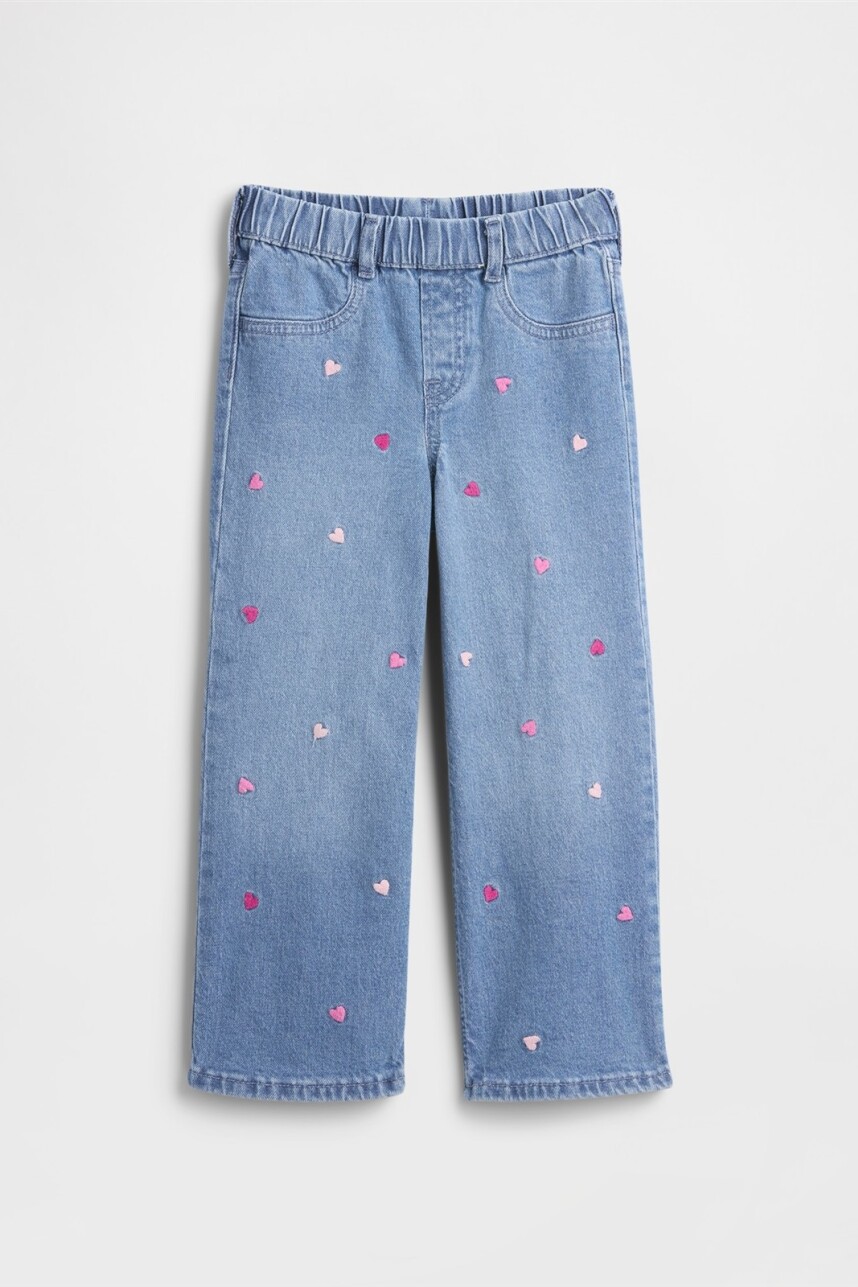 Jean Wide Leg Toddler Niña Medium Wash