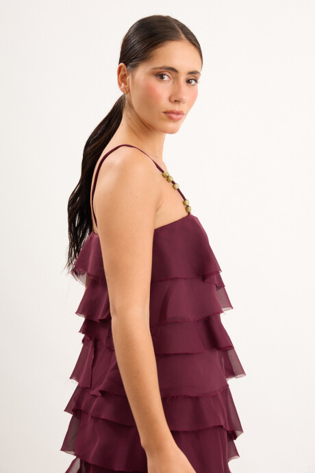 Vestido Volar Bordó