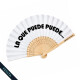Abanico "La que puede puede" Blanco