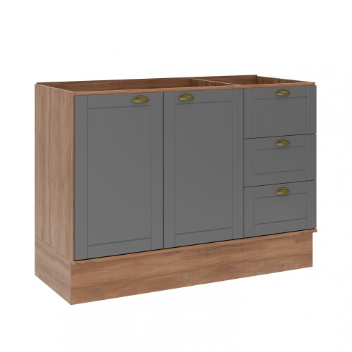 Bajo Mesada Americana 120cm Gris Bajo Mesada Americana 120cm Gris