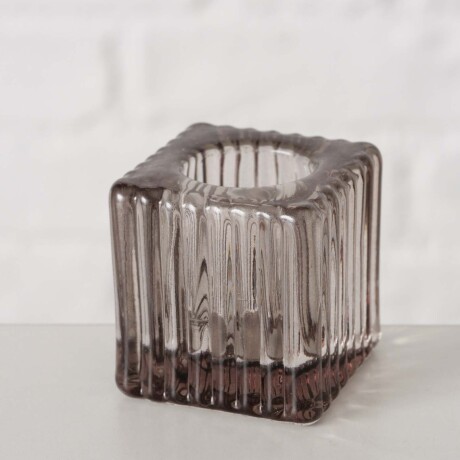 PORTAVELAS NIRA SMALL VIDRIO GRIS 2051281