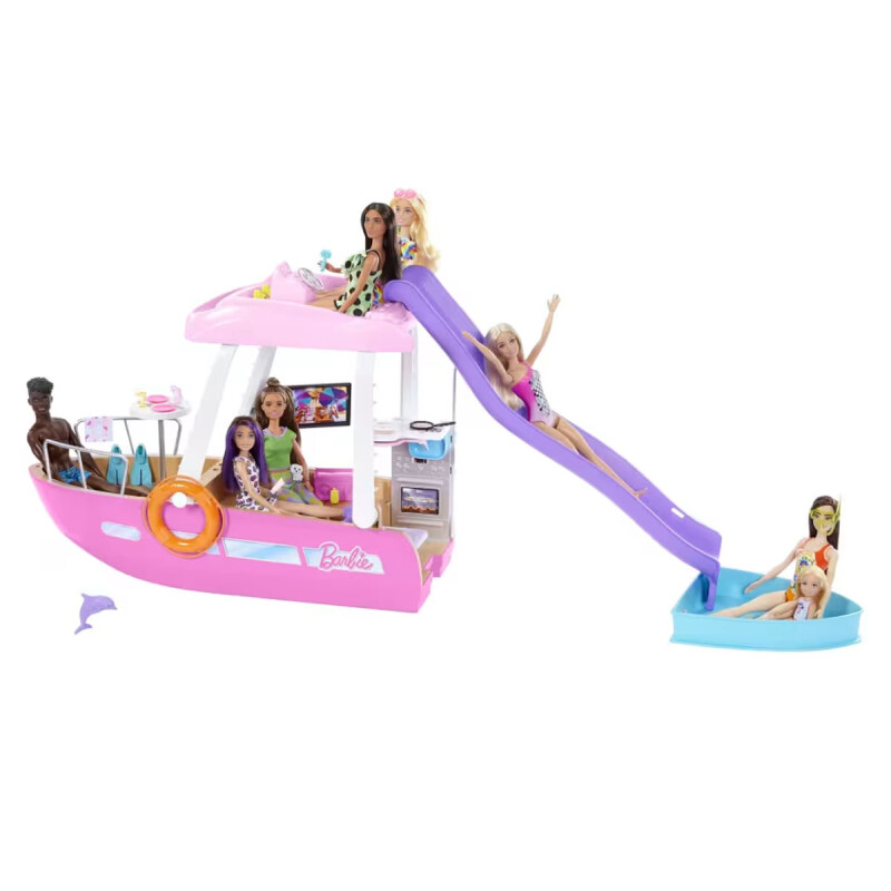 Barbie Barco Con Piscina Tobogán y accesorios Barbie Barco Con Piscina Tobogán y accesorios