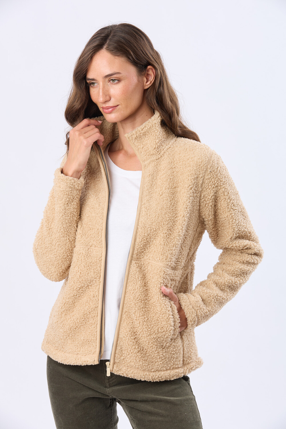 CAMPERA DE CORDERITO Beige