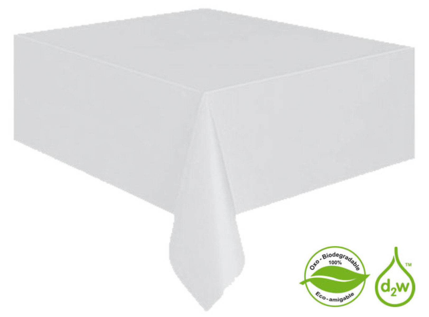 Mantel Biodegradable Rectangular - Blanco 