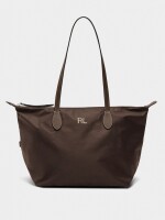 Bolso Shopper De Nylon L marron
