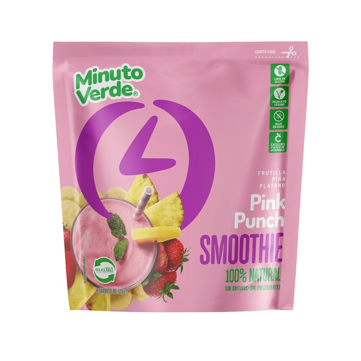 SMOOTHIE BATIDO PINK MINUTO VERDE 500 GRS 