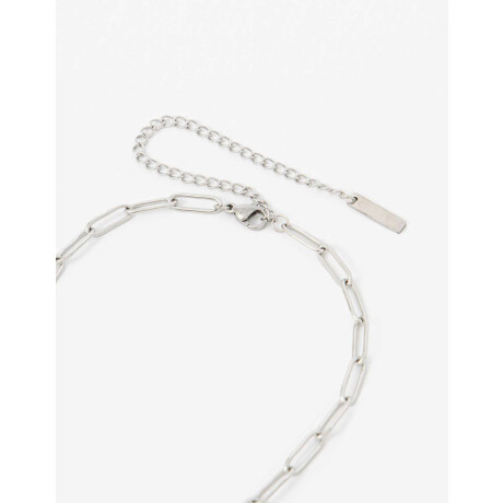 Collar Acero Inicial Letra ''c'' Combinacion Bicolor