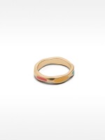 Anillo Irregular Con Detalles Multicolor multicolor
