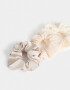 Skunzies Set por 3 Set De Scrunchies - Blanco Crudo