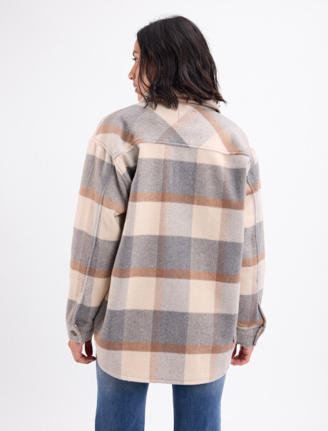 Sobrecamisa franela beige