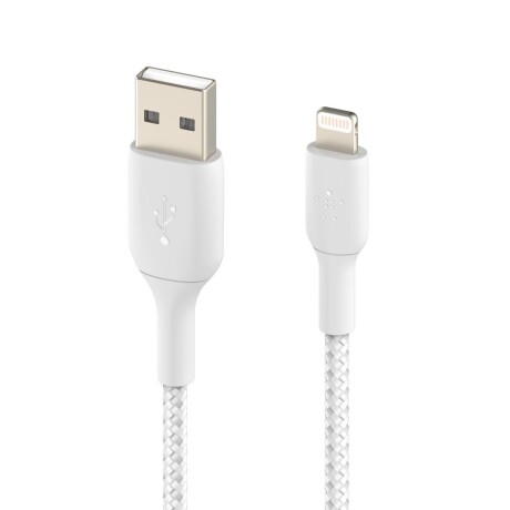 CABLE REFORZADO BELKIN BOOST CHARGE LIGHTNING A USB-A 1 METRO Blanco