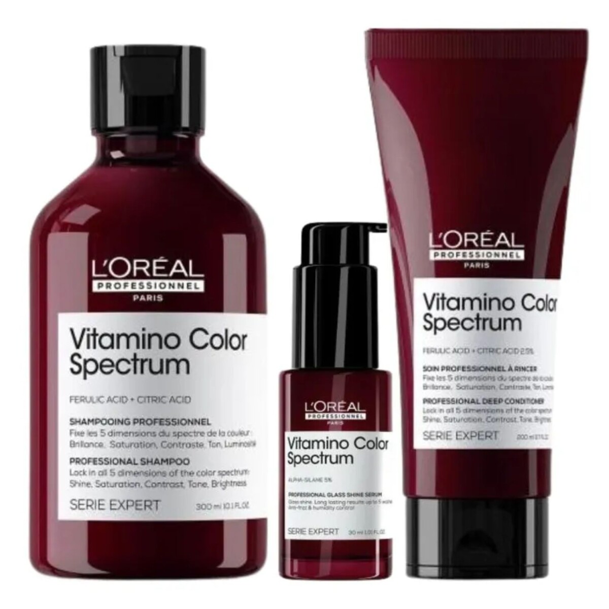 Pack L´Oréal Prof Vitamino Color Spectrum Shampoo + Acondicionador + Sérum 30 ml 