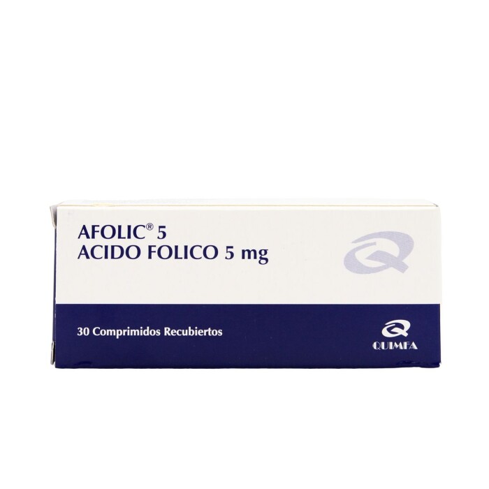 AFOLIC 5 MG. CJ X 30 COMP. única