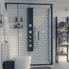 Columna De Ducha Aluminio Negro 3 Jets Sensi D Acqua Columna De Ducha Aluminio Negro 3 Jets Sensi D Acqua