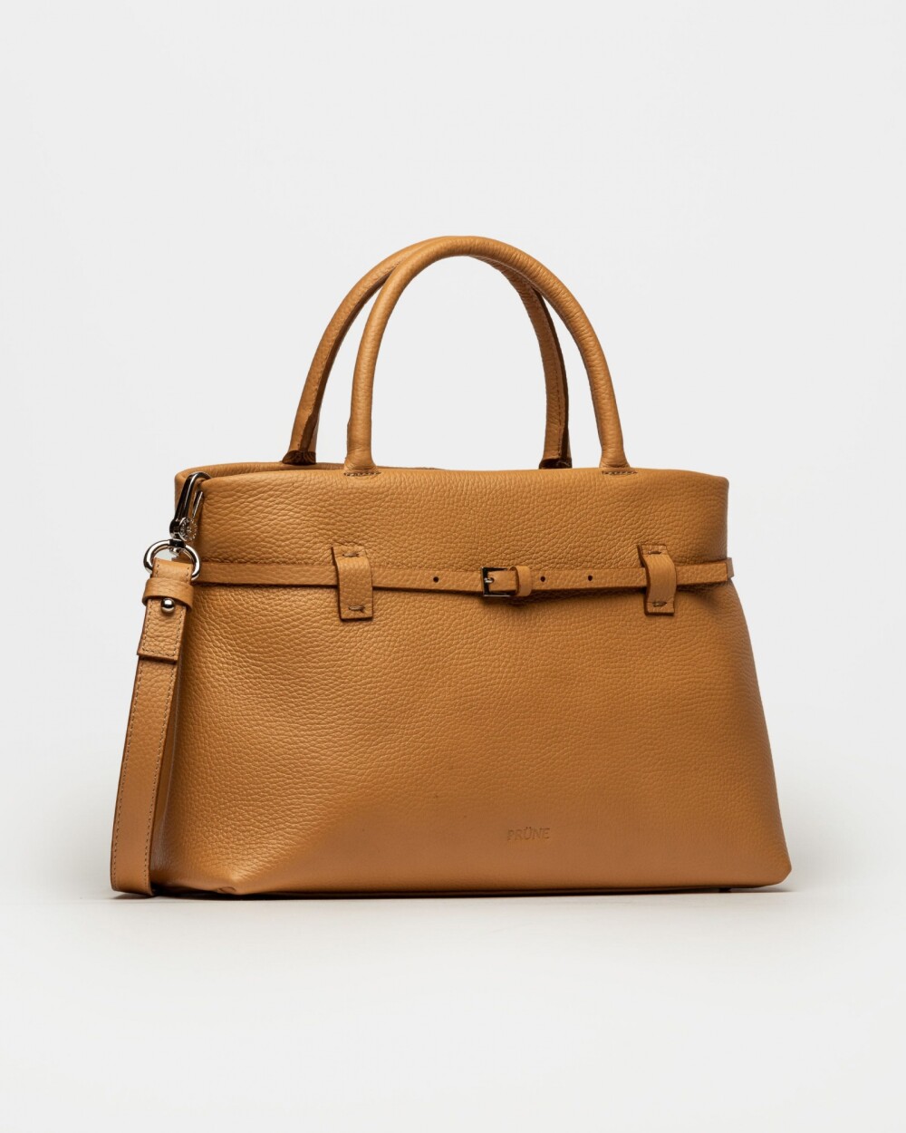 Cartera de mano Bay en cuero graneado Cuoio