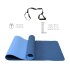 Colchoneta Mat Tpe 6 Mm Doble Color Azul Yoga Pilates con Correa Colchoneta Mat Tpe 6 Mm Doble Color Azul Yoga Pilates con Correa
