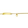 Pulsera Identidad Barbada Corazón -Oro bajo-Sin Piedra-PU8021 sinpiedra