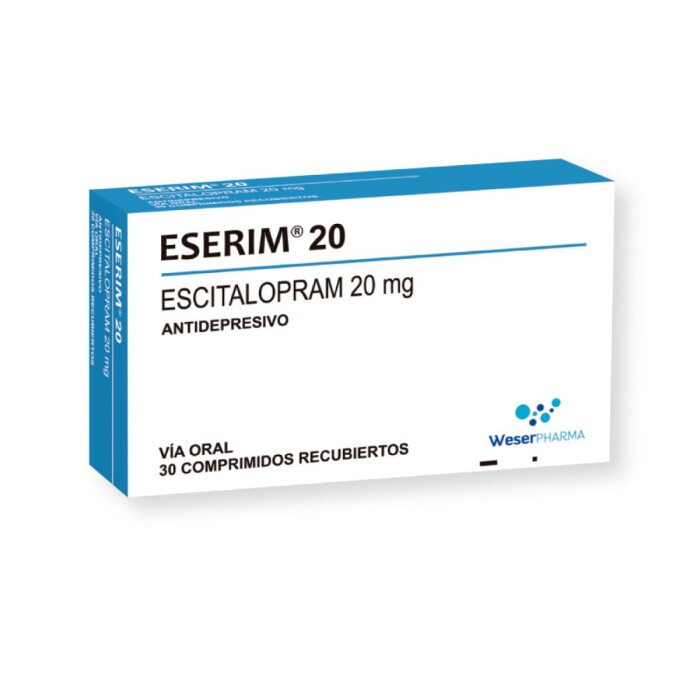ESERIM 20 MG. CJ X 30 COMP. REC. única