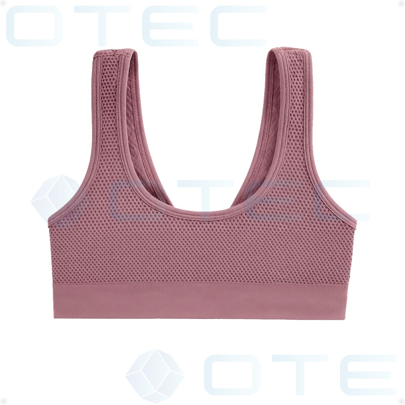 Soutien Top Sin Costuras De Espalda Ancha Rosa