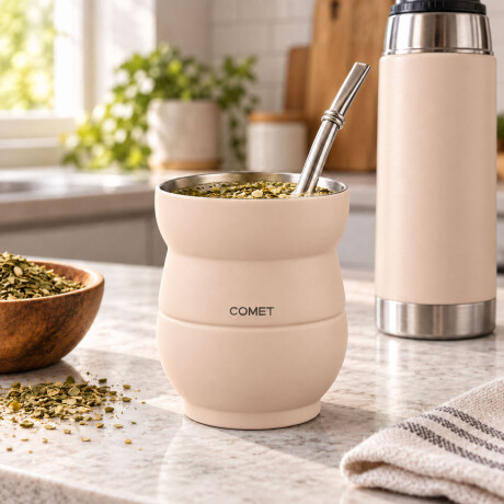 Mate Chico con Doble Pared en Acero Inoxidable 140Ml Comet Rosado