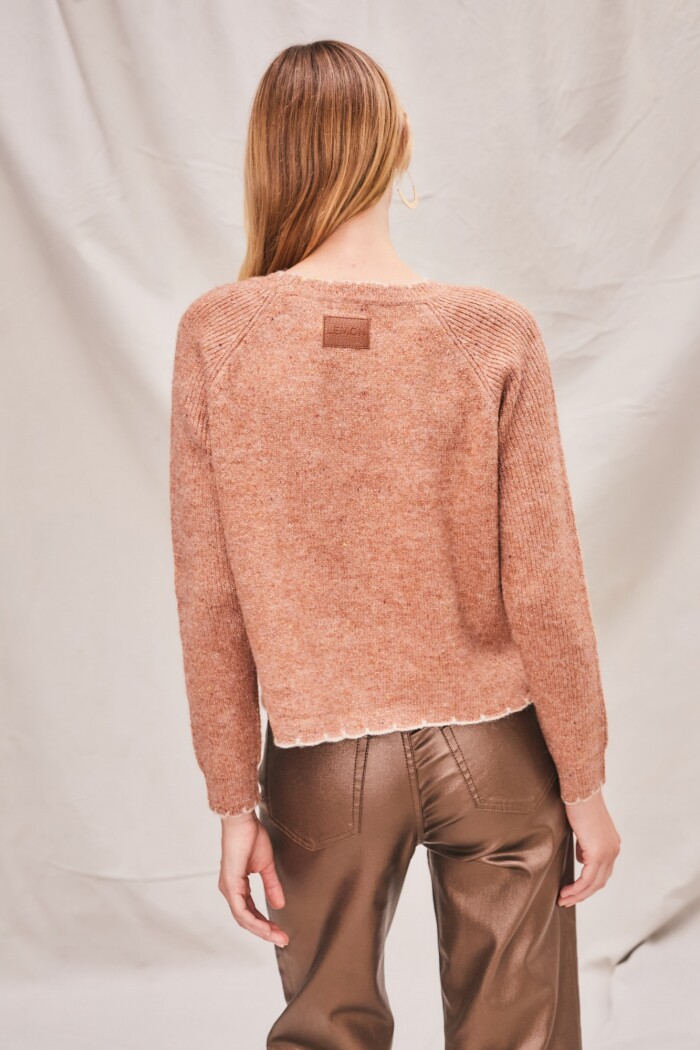 Sweater Bouttonne Ocre