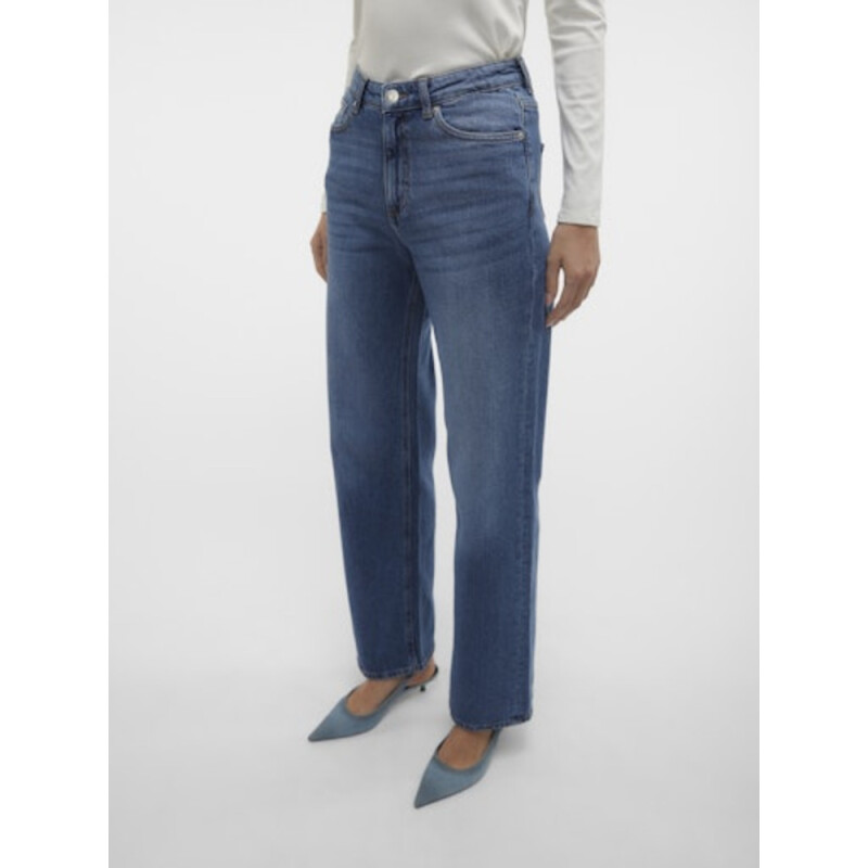 VMTESSA HR WIDE JEANS RA380 GA NOOS Medium Blue Denim
