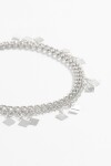 Tobillera cadena dijes plateado