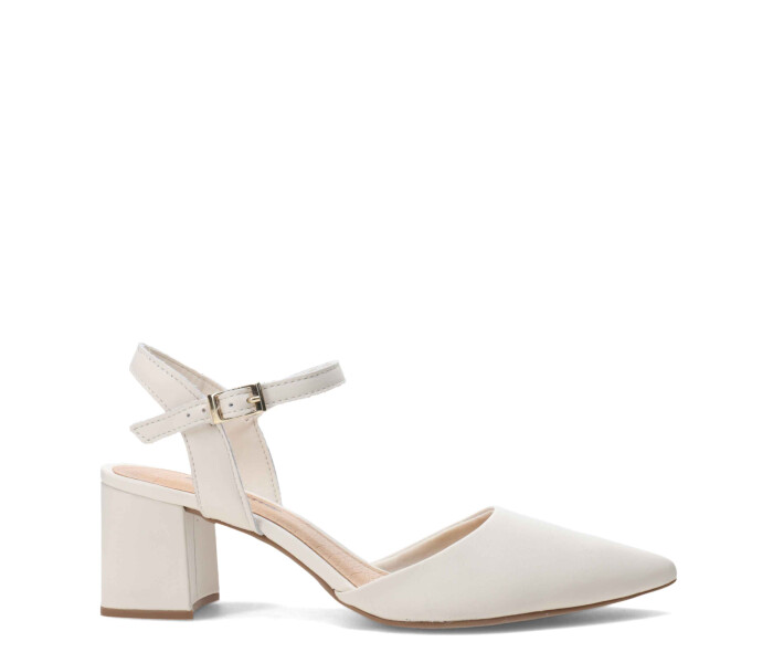 Zapato abierto con tobillera Offwhite